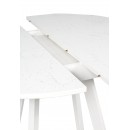 Стол ВВР Элип-2 Мрамор марквина белый/белый профиль